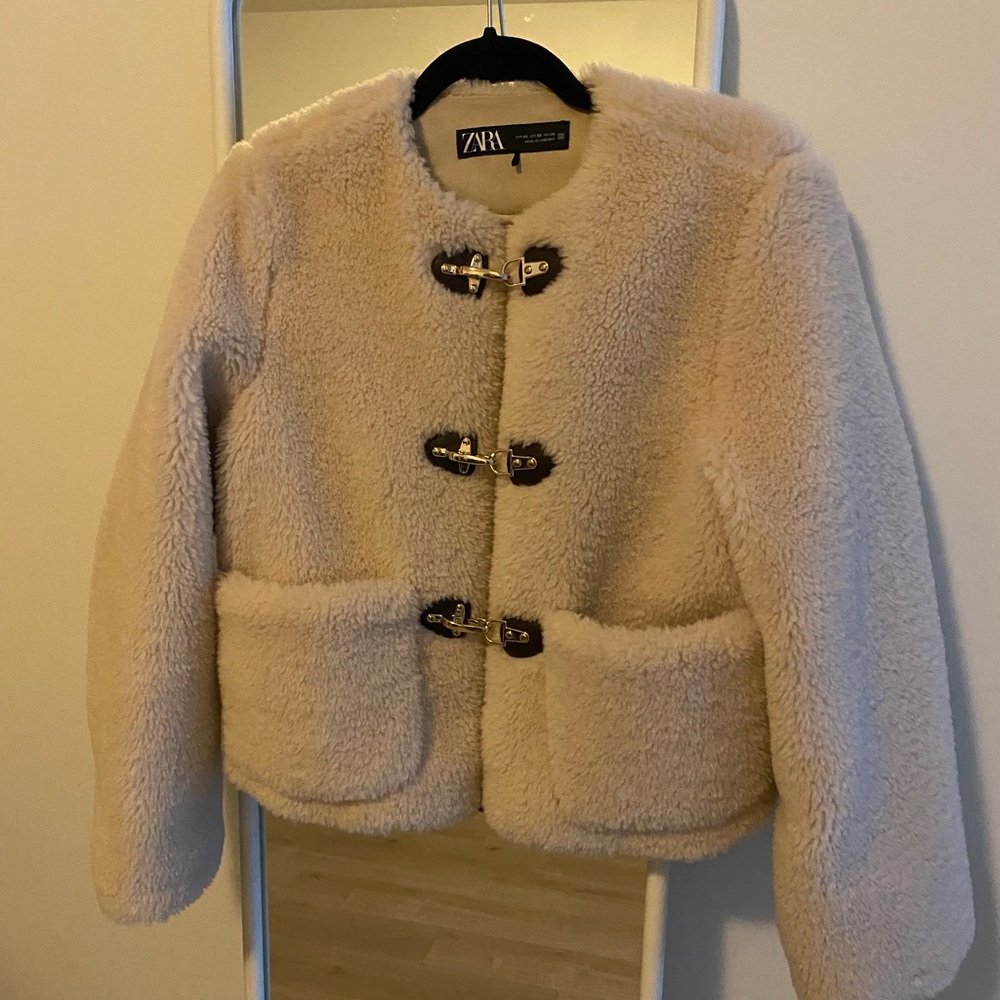 Zara Cream Fleece Jacket